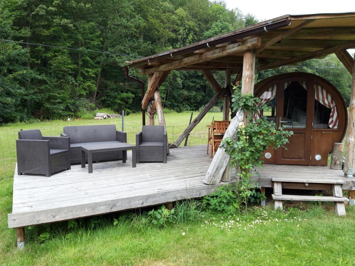 Schlummerfass An Der Bockmuehle Hohnstein Exterior foto